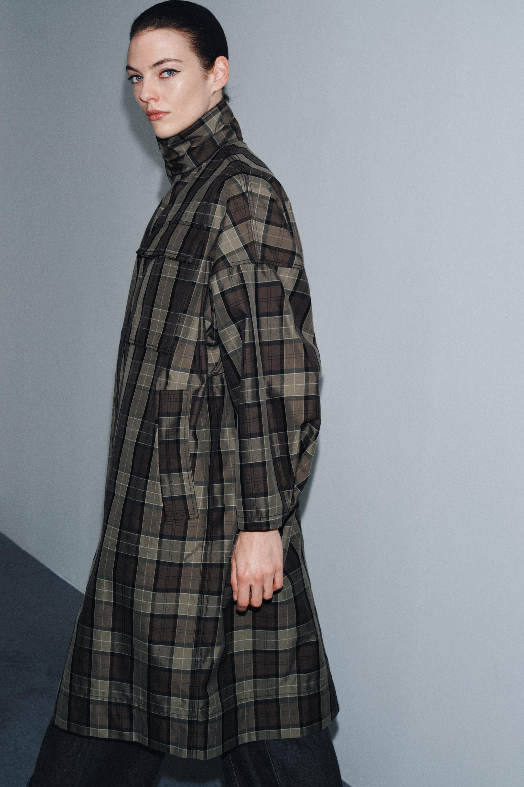 CHECKED TRENCH COAT ZW COLLECTION LIMITED EDITION